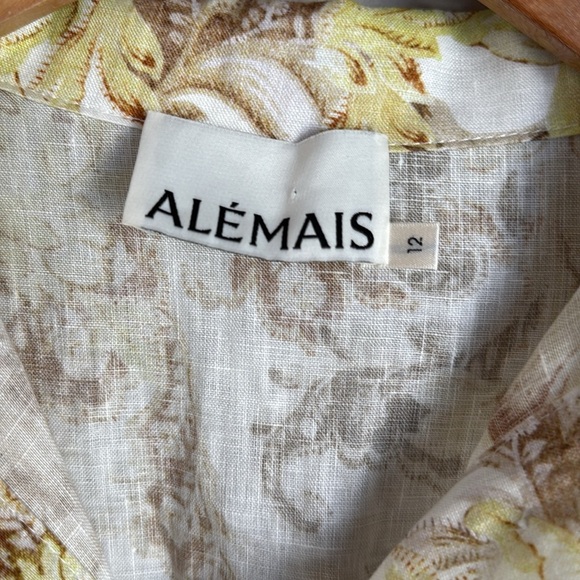 ALEMAIS linen floral mini dress 8 - Picture 5 of 12